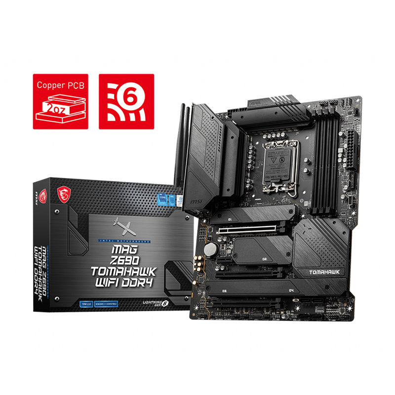 MSI MAG Z690 Tomahawk Wifi LGA 1700 DDR4 ATX Motherboard (MAG Z690 TOMAHAWK WIFI DDR4)