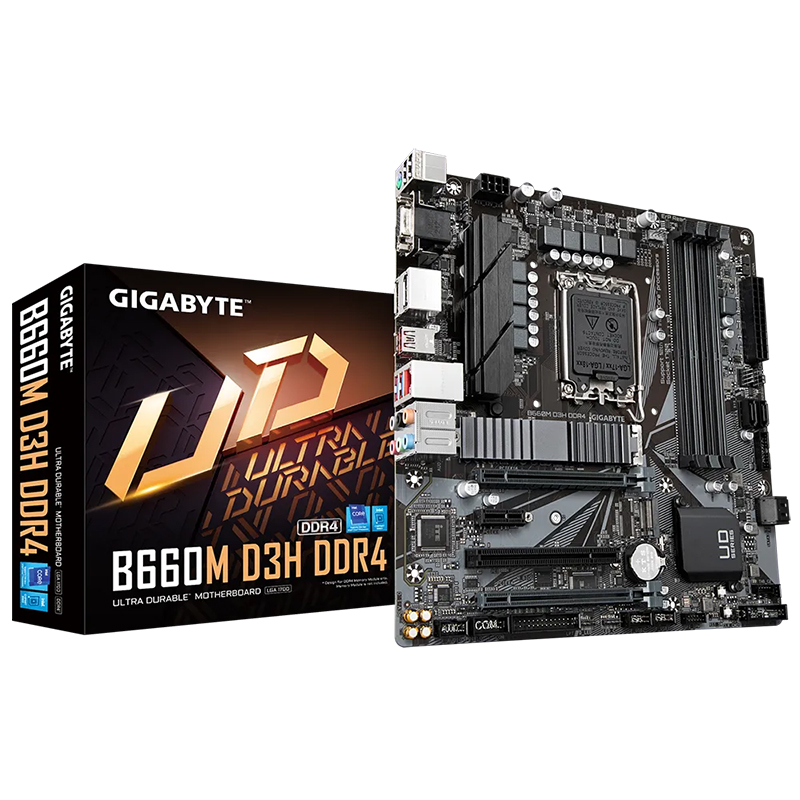 Gigabyte B660M D3H LGA 1700 DDR4 Micro ATX Motherboard (B660M D3H DDR4)