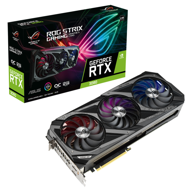 Asus ROG Strix GeForce RTX 3080 OC 12G LHR Graphics Card (ROG-STRIX-RTX3080-O12G-GAMING)