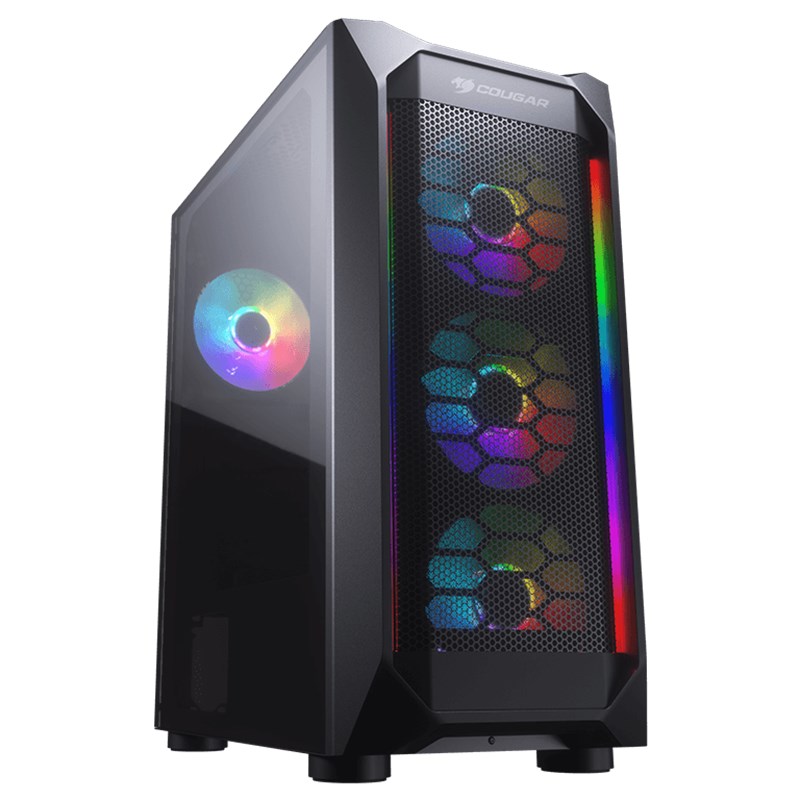 Cougar MX410 Mesh-G RGB Tempered Glass Mid Tower ATX Case (MX410 MESH-G RGB)