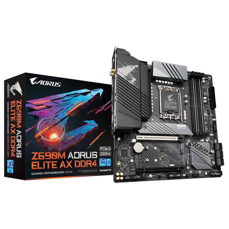 Gigabyte Z690M Aorus Elite AX LGA1700 DDR4 mATX Motherboard - OPENED BOX 72429