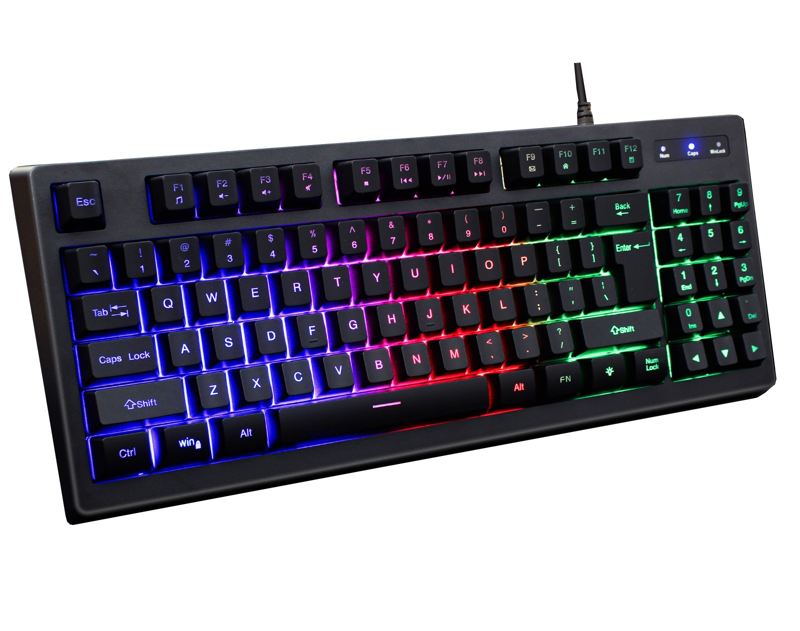 Y-FRUITFUL RGB 89 Keys Backlit Gaming Keyboard USB Wired Mechanical Feeling Gaming Keyboard Floating Keycap for Desktop, Computer, PC Game and Work