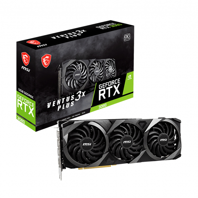 MSI GeForce RTX 3080 VENTUS 3X PLUS 12G OC LHR Graphics Card (RTX 3080 VENTUS 3X PLUS 12G OC LHR)