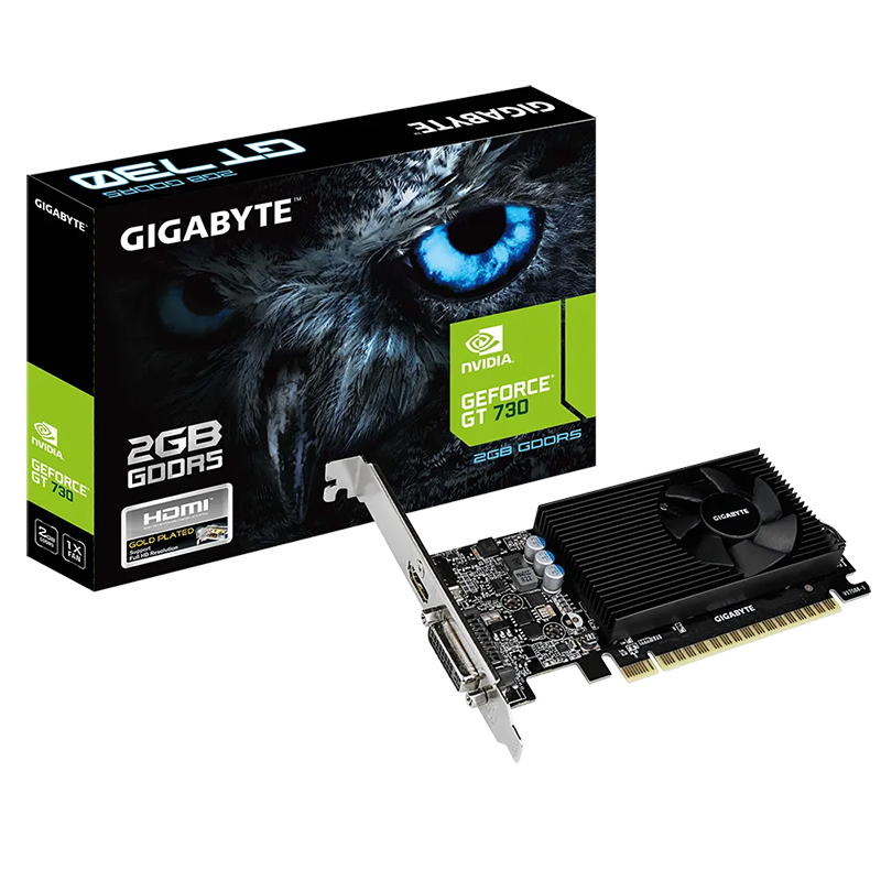 Gigabyte GeForce GT 730 GDDR5 2G Low Profile Graphics Card (GV-N730D5-2GL)