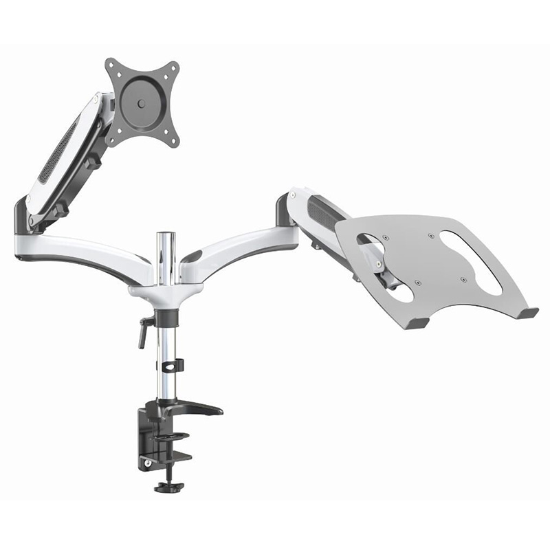 VisionMount Gas Spring Desk Clamp Aluminium Single Monitor & Notebook Holder