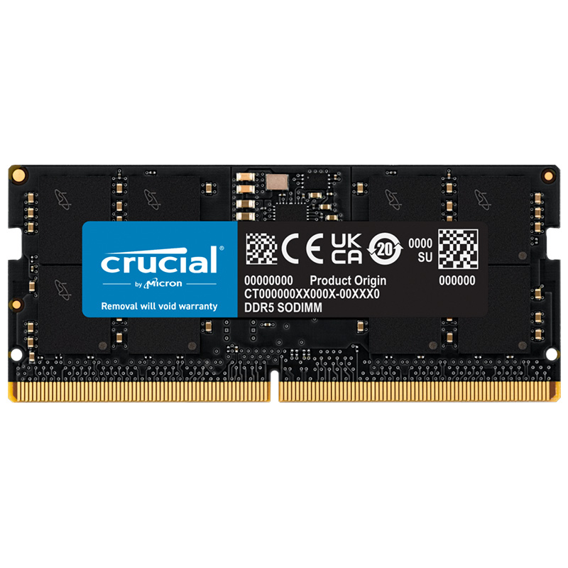 Crucial 16GB 4800Mhz SODIMM DDR5 RAM (CT16G48C40S5)