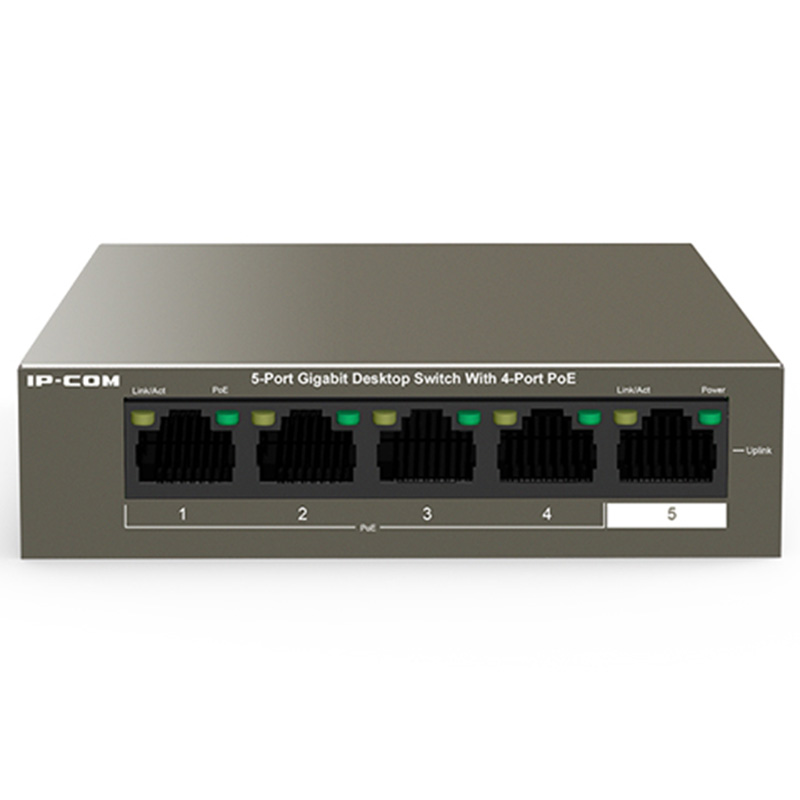 IP-COM 5 Port Gigabit Unmanaged Desktop Switch with 4-Port PoE (G1105P-4-63W)