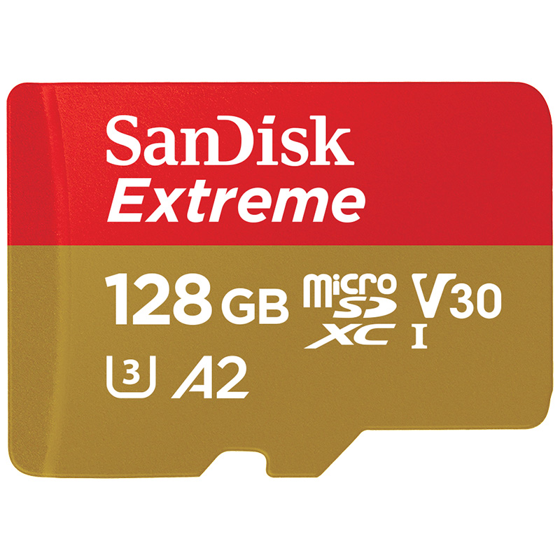SanDisk Extreme 128GB SQXA1 V30 MicroSDXC Card