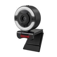 Redragon GW910 1080P PC Webcam w/Dual Microphone, Adjustable Ring Light, Digital Zoom & Privacy Cover- 2.0 USB Computer Web Camera 