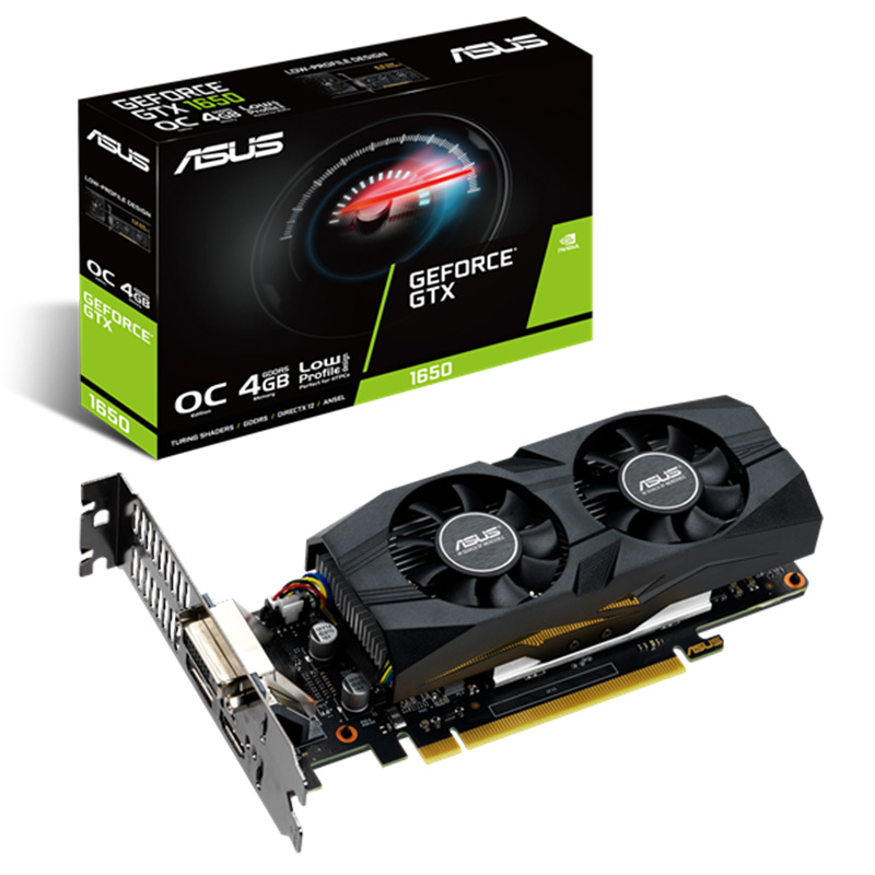 Asus GeForce GTX 1650 OC 4G Low Profile Graphics Card - OPENED BOX 72926