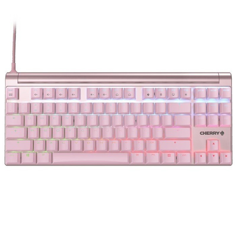 Cherry MX 8.0 RGB Wired Mechanical Gaming Keyboard - Pink MX Red Switch