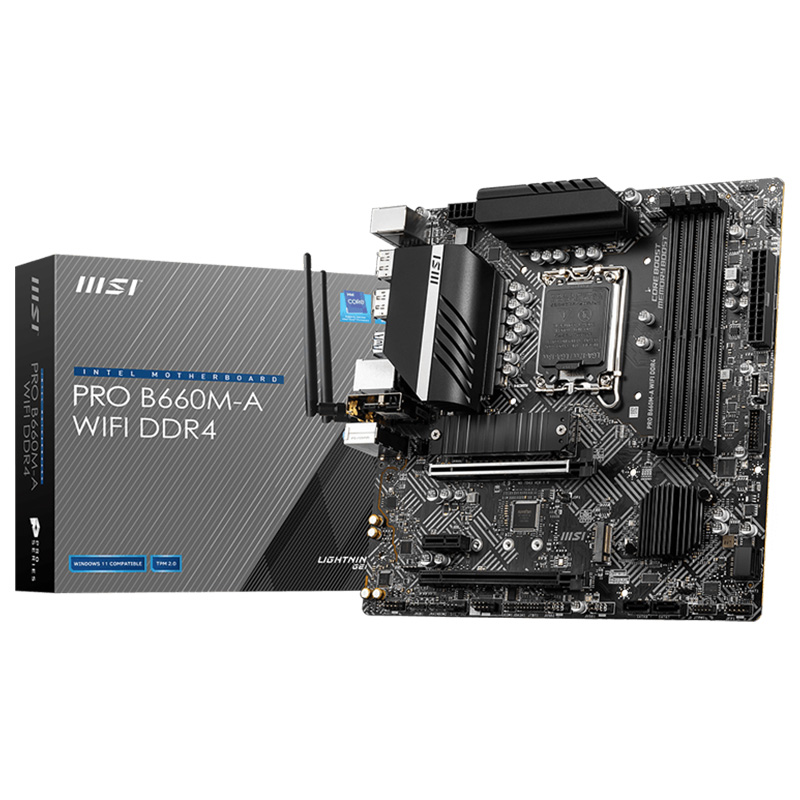 MSI Pro B660M-A WIFI LGA 1700 DDR4 mATX Motherboard