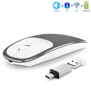 Fruitful Wireless Mouse 2.4ghz Bluetooth 5.0 Mouse Rechargeable Silent 