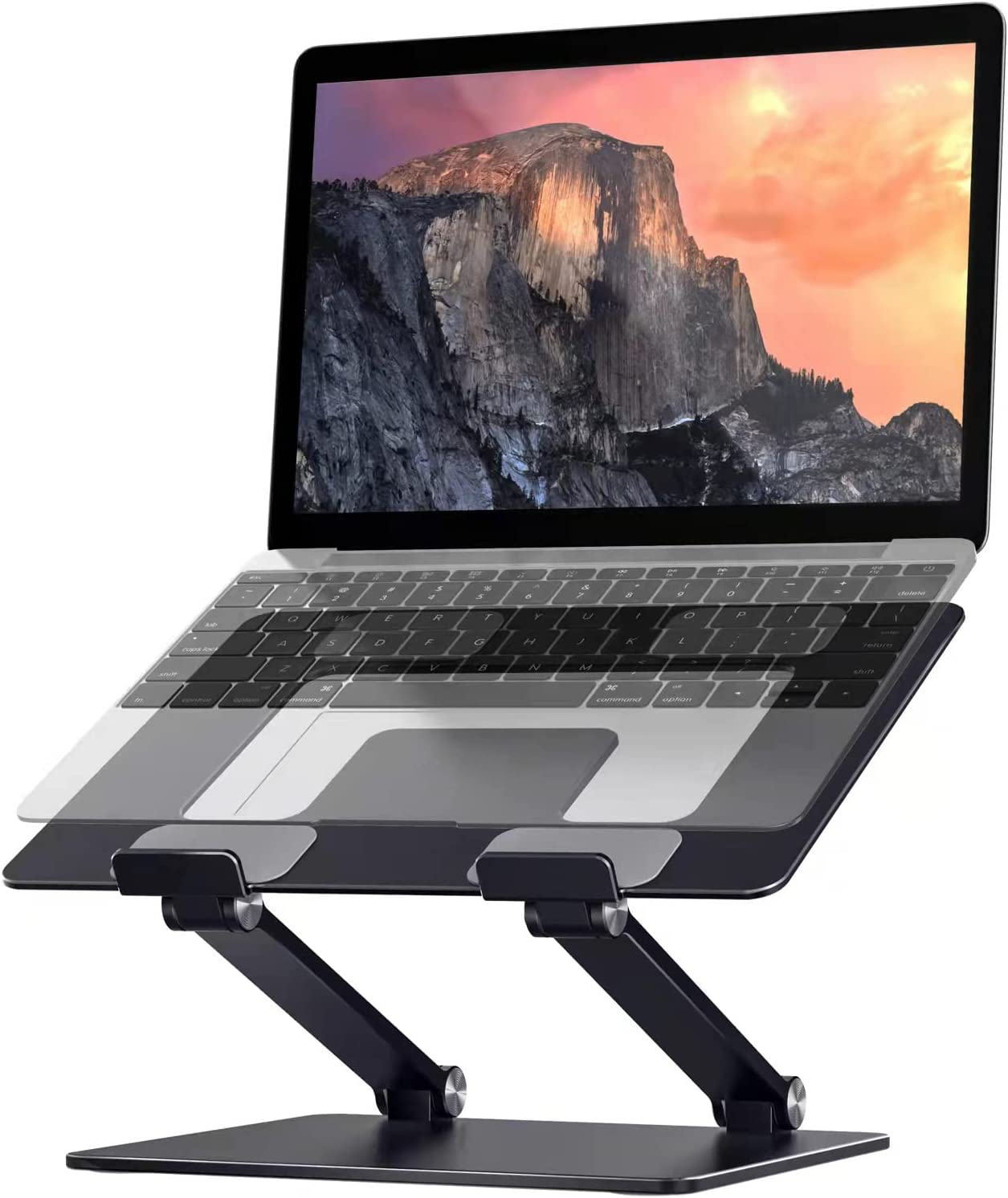 FRUITFUL Adjustable Laptop Stand Holder Ergonomic Heavy Aluminium Computer Stand Labtop Riser with Heat-Vent for MacBook Notebook 10-17"- Grey