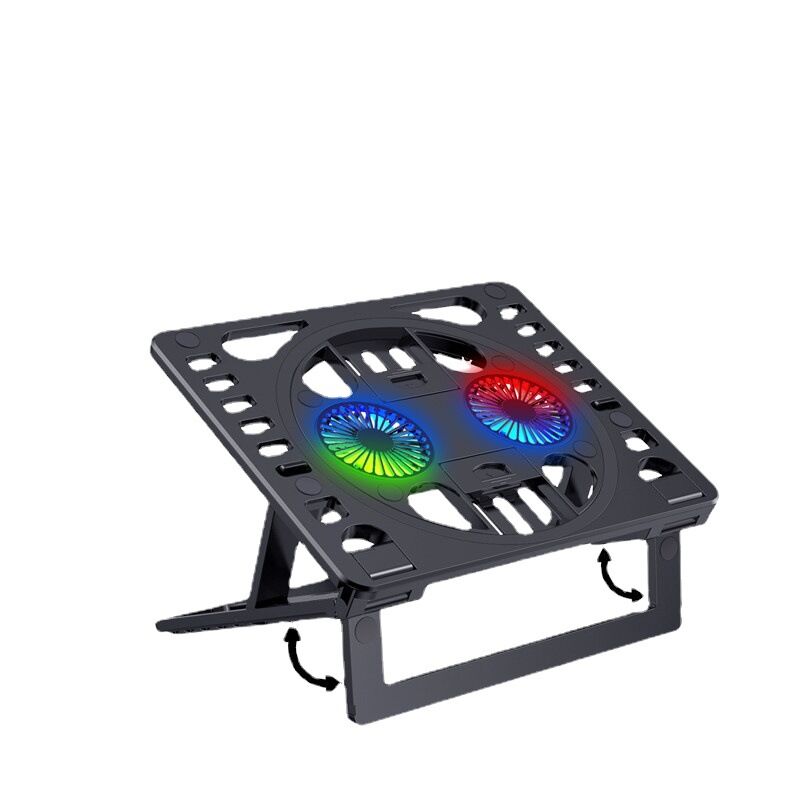 Gaming Laptop Cooling Pad Laptop Cooling Stand with 6 Height Adjustable RGB Laptop Cooler Pad with Cooling Fans for Laptop iPad Mobile Phone