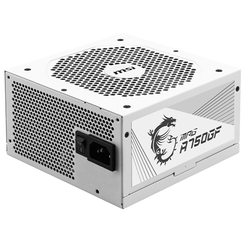 MSI 750W MPG A750GF 80+ Gold Power Fully Modular ATX Power Supply - White (MPG A750GF WH)