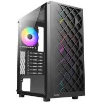 Azza Spectra 280B Mid Tower Tempered Glass ATX Case - Black