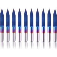 Laser-Engravers-SainSmart-Genmitsu-10Pcs-Nano-Blue-Coat-Engraving-Bits-30-Degree-0-1mm-Tip-1-8-Shank-Conical-V-Bit-2