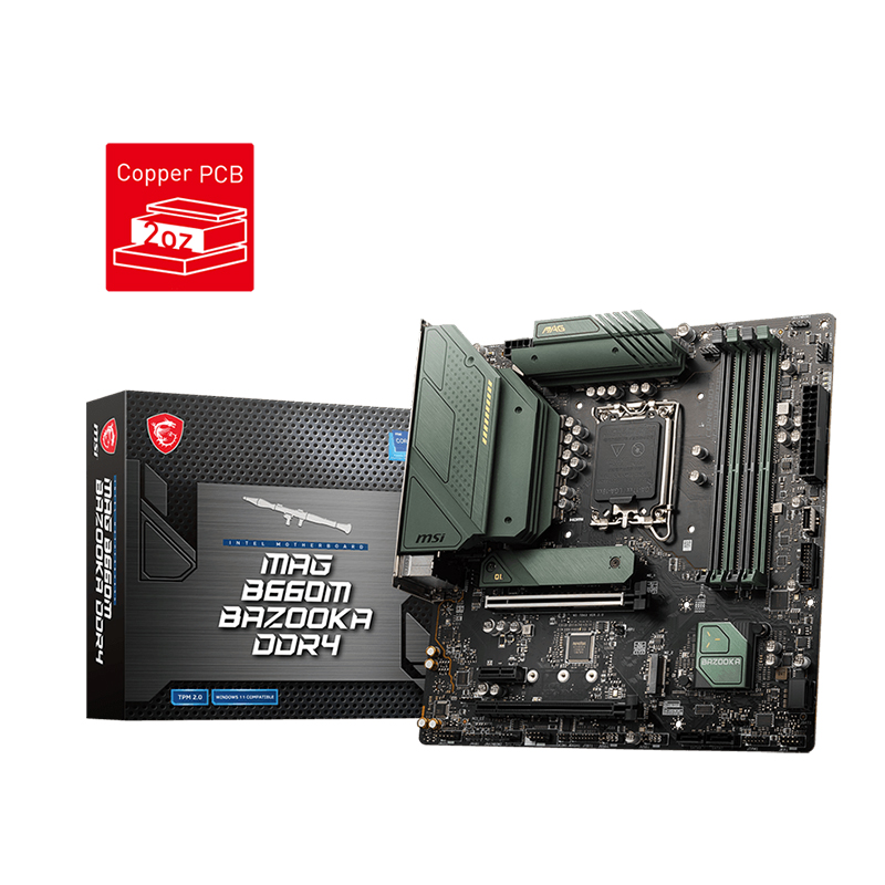 MSI MAG B660M Bazooka LGA1700 DDR4 mATX Motherboard (MAG B660M BAZOOKA DDR4)