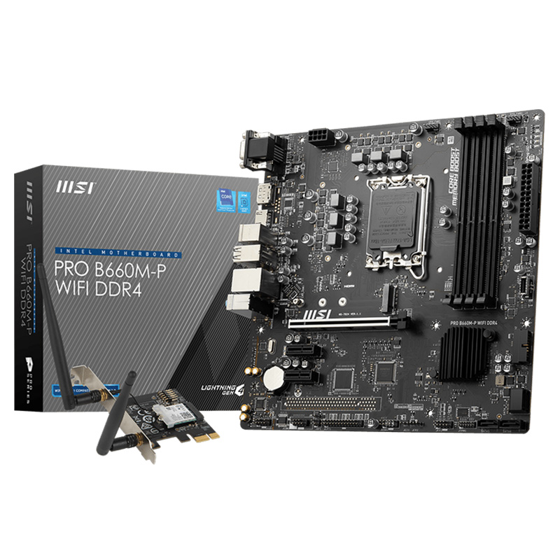 MSI Pro B660M-P WiFi LGA 1700 DDR4 mATX Motherboard (PRO B660M-P WIFI DDR4)