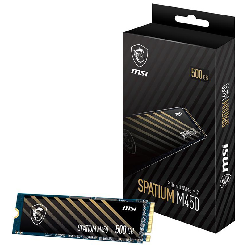 MSI Spatium M450 500G PCIe M.2 NVMe SSD (SPATIUM M450 NVME M.2 SSD 500G)