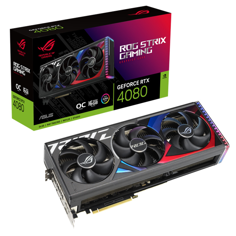 Asus GeForce RTX 4080 ROG Strix Gaming OC 16G Graphics Card (ROG-STRIX-RTX4080-O16G-GAMING)