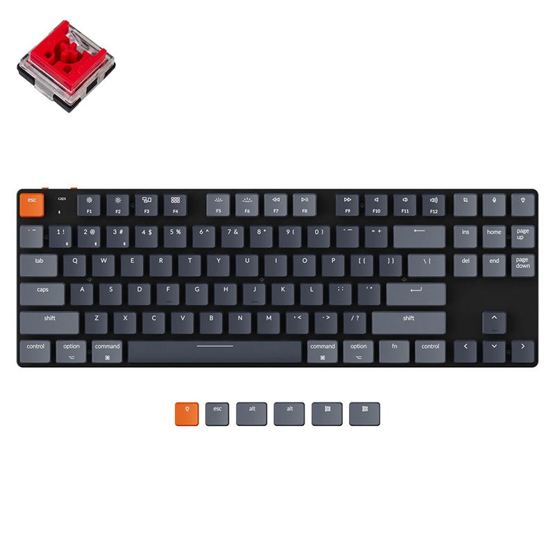 Keychron K1 SE RGB Wireless TKL Hot-Swappable Optical Mechanical Keyboard - Red Switch (KBKCK1SEE1RED)