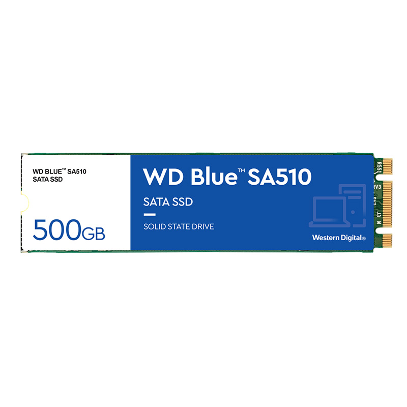 Western Digital 500GB Blue SA510 M.2 2280 SATA III SSD (WDS500G3B0B)