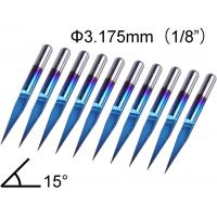 Laser-Engravers-SainSmart-Genmitsu-10Pcs-Nano-Blue-Coat-Engraving-Bits-15-Degree-0-1mm-Tip-1-8-Shank-Conical-V-Bit-8