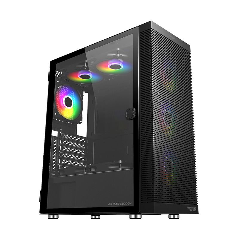 Armaggeddon TESSARAXX Apex 8 Tempered Glass ATX Gaming Case NO PSU ...