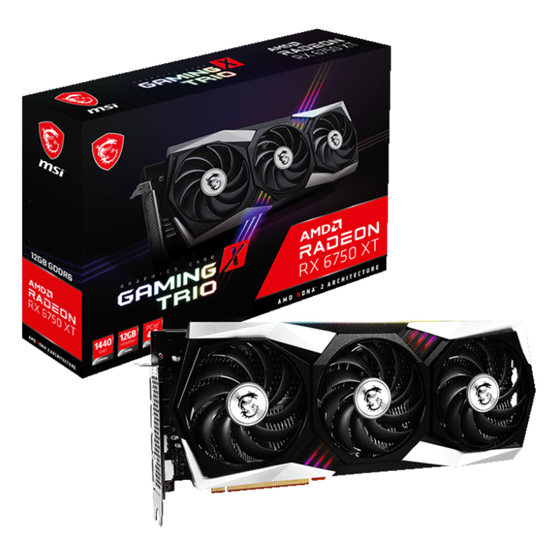 MSI Radeon RX 6750 XT Gaming X Trio 12G Graphics Card