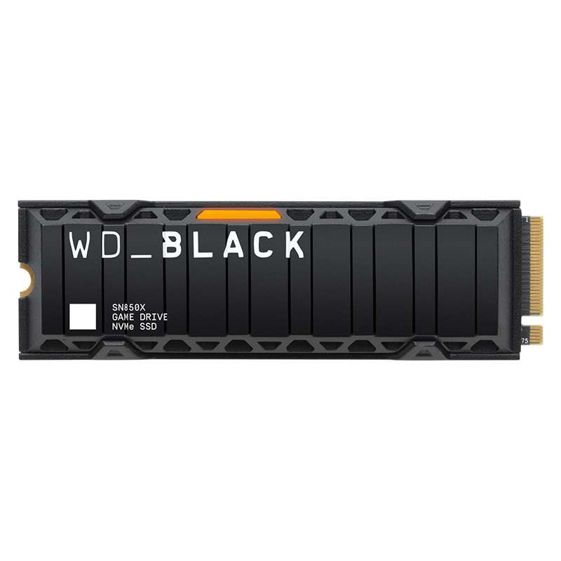 Western Digital 2TB Black SN850 PCIe Gen4 M.2 NVMe SSD with Heatsink (WDS200T2XHE)