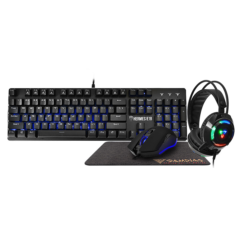 Gamdias HERMES E1B 4-in-1 Mechanical Keyboard Gaming Combo