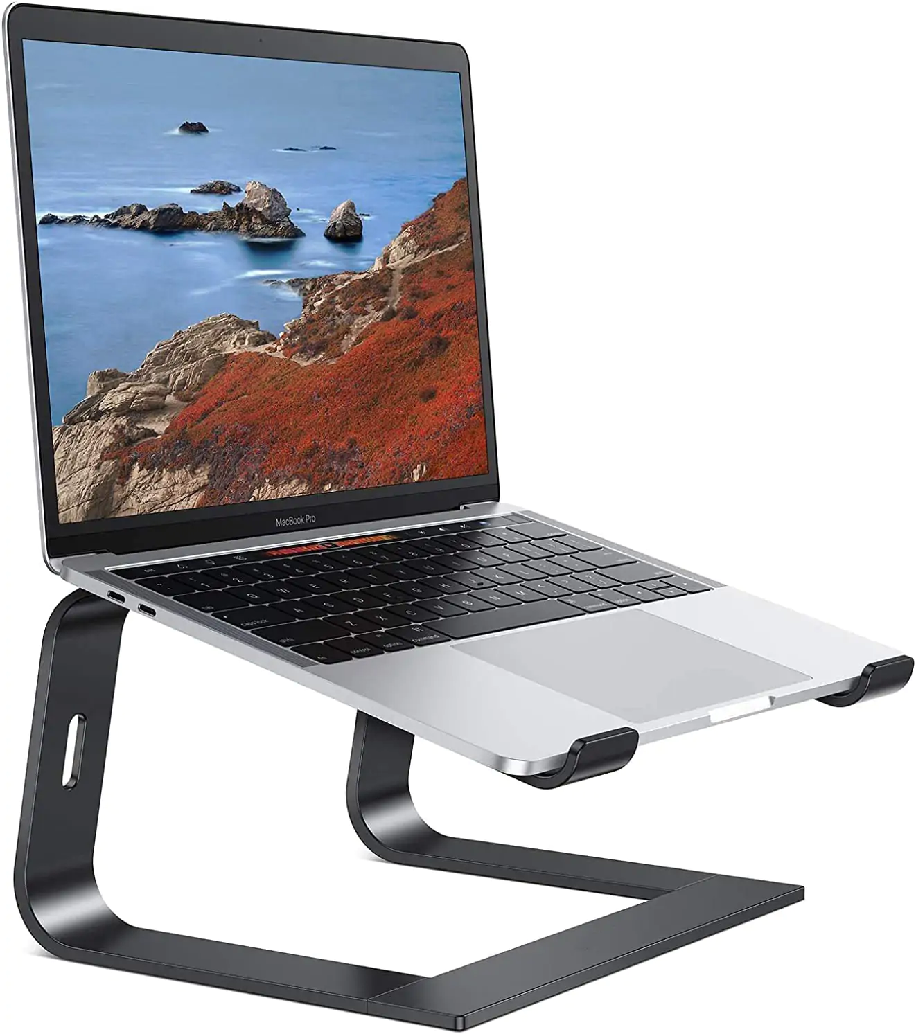 Foldable Laptop Stand Ergonomic Computer Stand Aluminum Laptop Riser  Detachable Tablet Stand Desktop Mount for 10-15.6” Laptop 