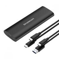 Simplecom USB3.2 Gen2 NVMe SATA Dual Protocol M.2 SSD Tool Free USB-C Enclosure (SE516)