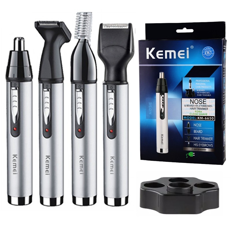 Ear and Nose Hair Trimmer for Men Nose Trimmers Wet Dry Use Painless Nose Clipper Eyebrow & Facial Hair Trimmer IPX7 Waterproof Dual Edge Blades