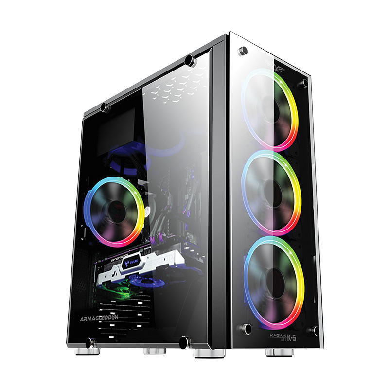 Armaggeddon KAGAMI K-5 Black Gaming ATX Case - msy.com.au