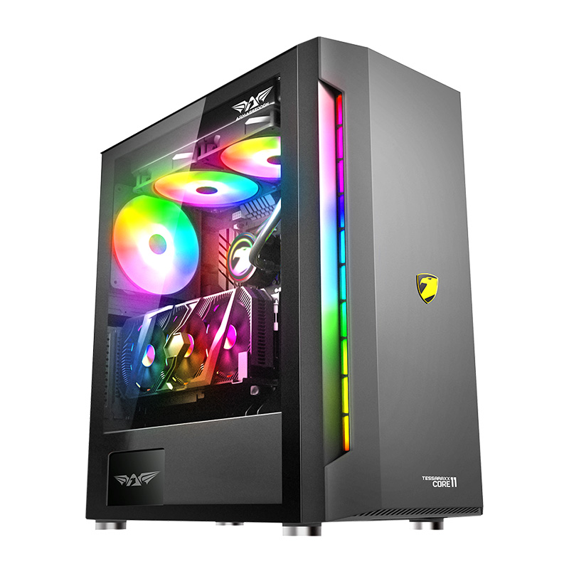 Armaggeddon Tessaraxx Core 11 Tempered Glass ATX Gaming Case - Black (TESSARAXX Core 11 Black)