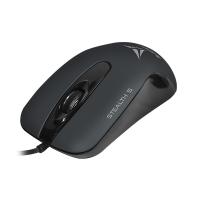 ALCATROZ STEALTH 5 Dark Gray USB Optical Mouse with Silent Switch - Black and Grey