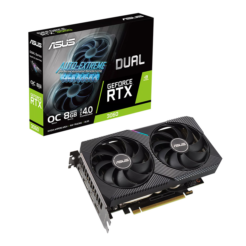 Asus GeForce RTX 3060 Dual OC 8G Graphics Card (DUAL-RTX3060-O8G)