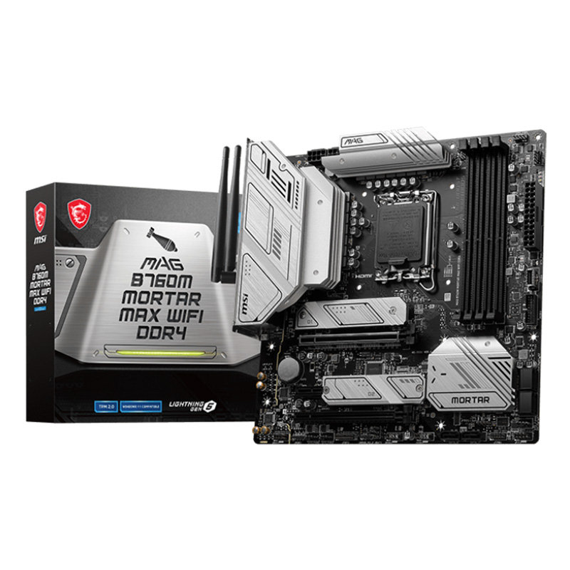 MSI B760M Mortar Max WiFi D4 LGA 1700 mATX Motherboard (B760M MORTAR MAX WIFI DDR4)