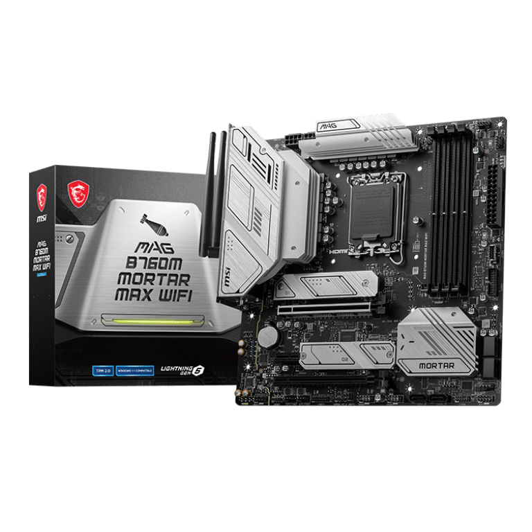 MSI MAG B760M Mortar Max WiFi LGA 1700 mATX Motherboard (B760M MORTAR MAX WIFI)