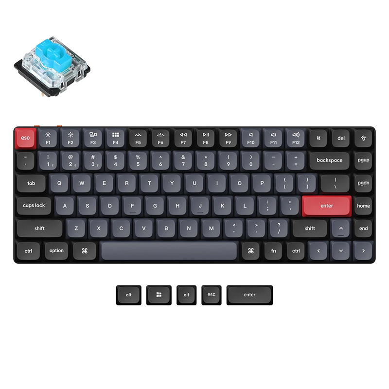 Keychron K3 Pro QMK/VIA Low Profile Hot-Swappable Gateron Wireless Custom Mechanical Keyboard - Blue Switch (KBKCK3PH2BLUE)