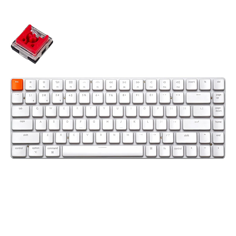 Keychron K3v2 Ultra-Slim RGB Bluetooth Optical Mechanical Keyboard - Red Switch (KBKCK3E1ZRED)