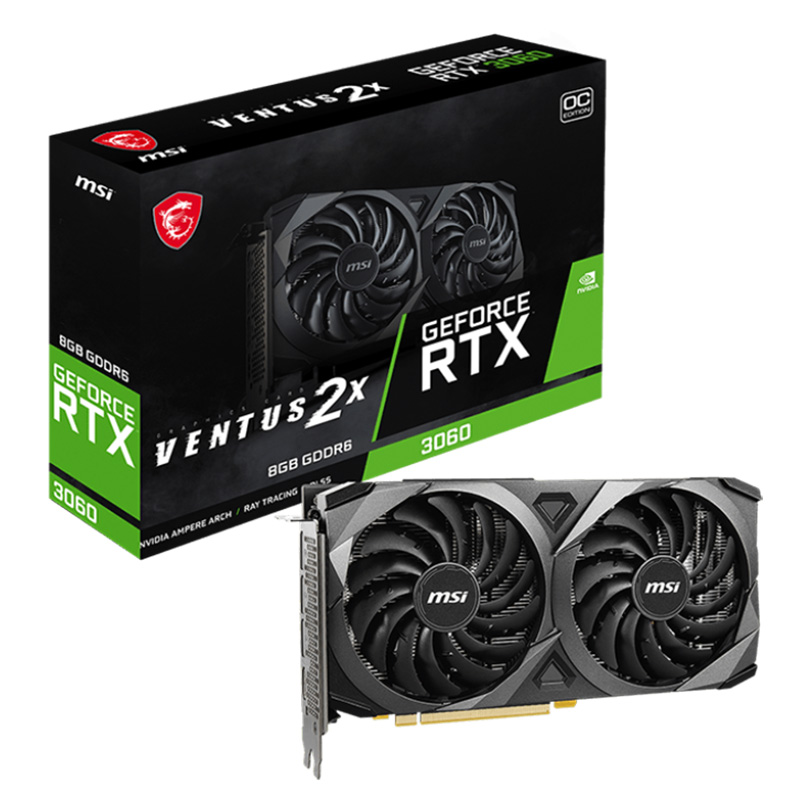 MSI GeForce RTX 3060 Ventus 2x OC 8G Graphics Card (GEFORCE RTX 3060 VENTUS 2X 8G)