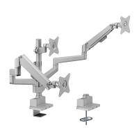 Brateck Triple Monitor Thin Gas Spring Monitor Arm 17in-30in - Matte Grey
