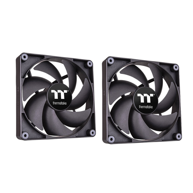 Thermaltake CT120 120mm PWM Cooling Fan 2 Pack - Black (CL-F147-PL12BL-A)