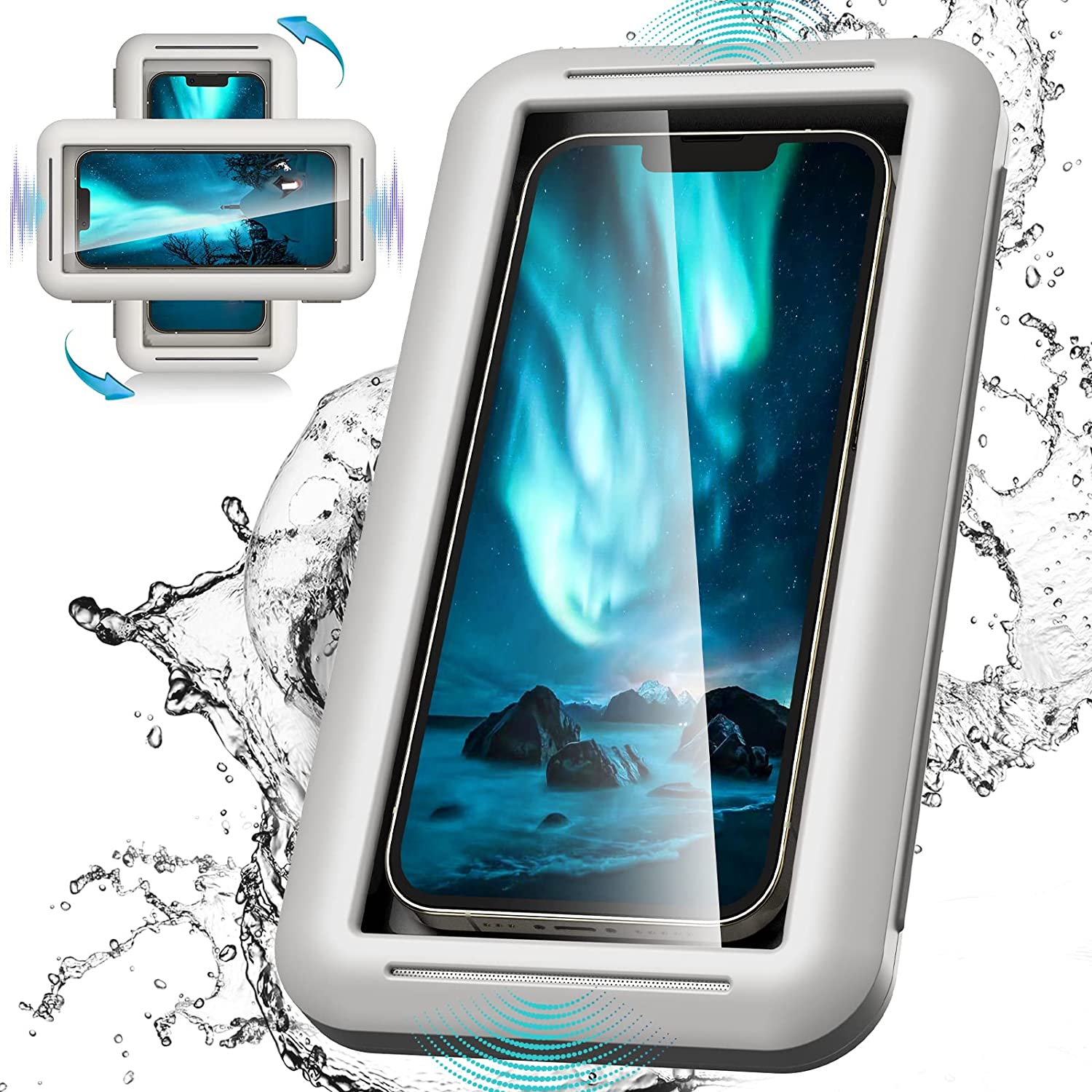 Phone Holder For Shower Waterproof Phone Stand Case Anti-Fog HD
