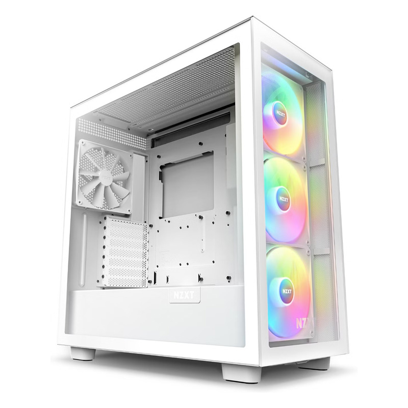 NZXT H7 Elite V2 TG RGB Mid-Tower ATX Case - White (CM-H71EW-02)