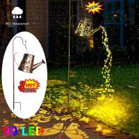 Solar Lights Outdoor Lighting IP65 Waterproof Security LED Light Outside Landscape lighting Path Lamp Watering Can Streetlight for Patio Pathway Garde